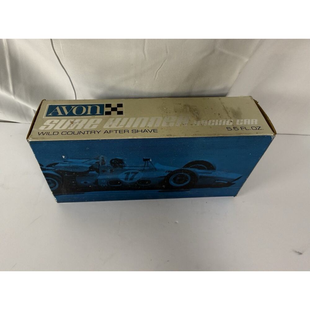 Vintage Avon SURE WINNER Racing Car Cobalt Blue – FULL & BOXED – Wild Country